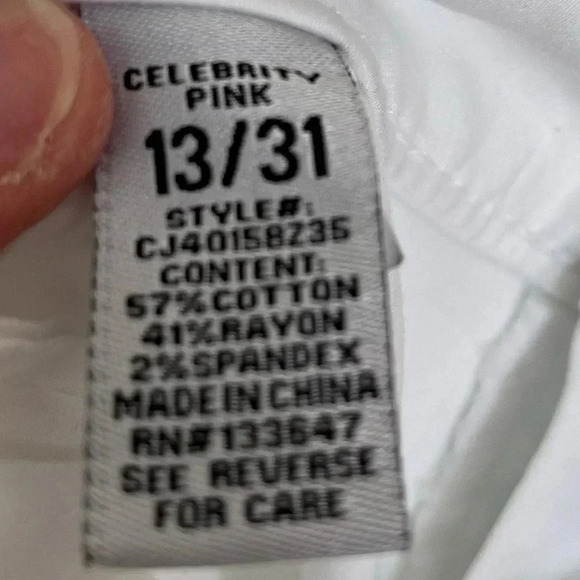 Celebrity Pink White Women's Jeans size 31 - Picture 3 of 7